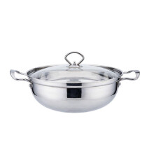 (As show, One size) 1Pc Shabu Shabu Pot Induction Cooker Pot Hot Pot Cookware Non Sticky Stockpot