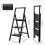 Heavy Duty 3 Step Folding Ladder with Handrail Black 5