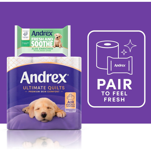 Andrex Andrex Ultimate Quilts Toilet Tissue 24 Rolls, Air Pocket Techno 2