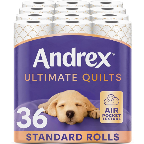 Andrex Andrex Ultimate Quilts Toilet Tissue 36 Rolls, Air Pocket Techno