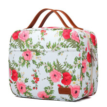 Bosidu Hanging Travel Toitrage Sac de grande capacite Organisateur de toilette de voyage cosmetique pour femmes avec 4 compartiments et 1 crochet