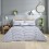 Slumberdown (Navy Printed Stripe, Single) Back to Uni Duvet & Pillow Bundle 1