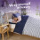 Slumberdown (Navy Printed Stripe, Double) Back to Uni Duvet & Pillow Bundle 5