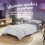 Slumberdown (Grey Printed Stripe, Single) Back to Uni Duvet & Pillow Bundle 7