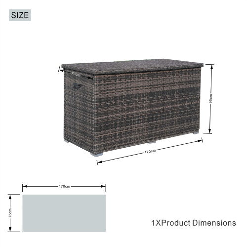 Large 1000 L Outdoor Storage Box, Waterproof, UV Resistant 1