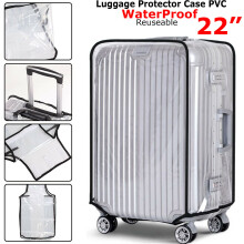 22" Inch Clear PVC Plastic Transparent Luggage Cover Suitcase Protector Cover
