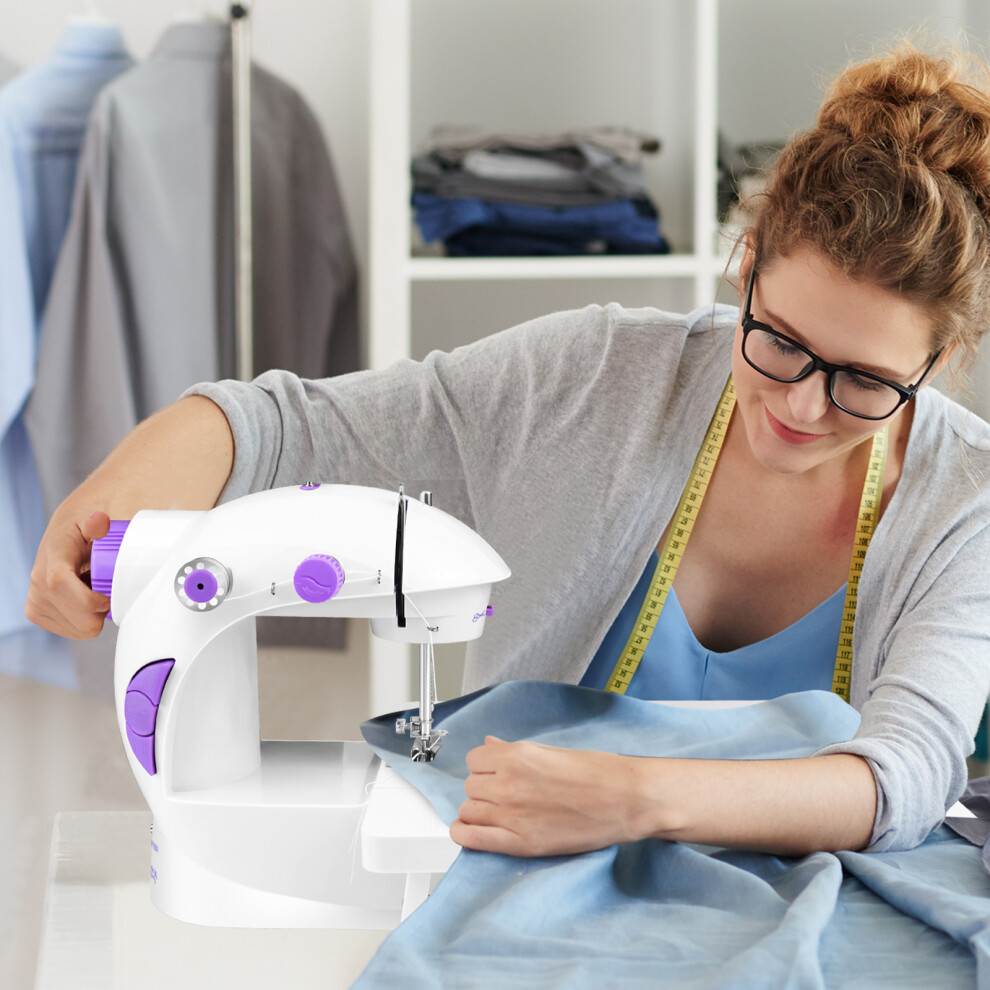 Mini Sewing Machine for Beginners with Extension Table - Electric Portable Sewing Machine for Home Use, Kids & Travel