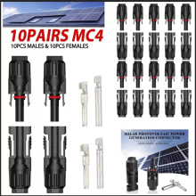 Solar Panel Connectors 10 pairs of IP67 Solar Cable Connectors for PV Installs