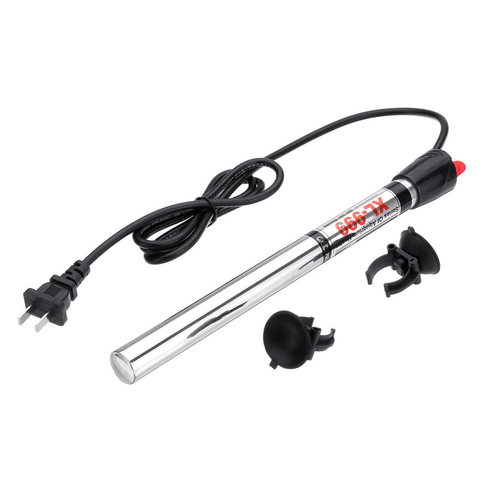 (200W) 100W/200W Submersible Stainless Steel Water Heater Rod Aquarium Fish Tank 220V