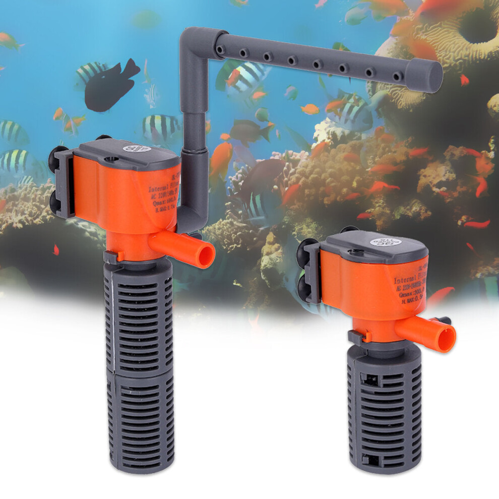 (#01) 3 IN 1 3/5W Aquarium Water Pump Submersible Tank Tropical Marine Filter Fish