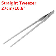 (Straight Tweezer 27cm) 27/38/48cm Aquarium Straight/Curve Tweezer Maintenance Tools Kit For Fish Tank Live Plants Grass