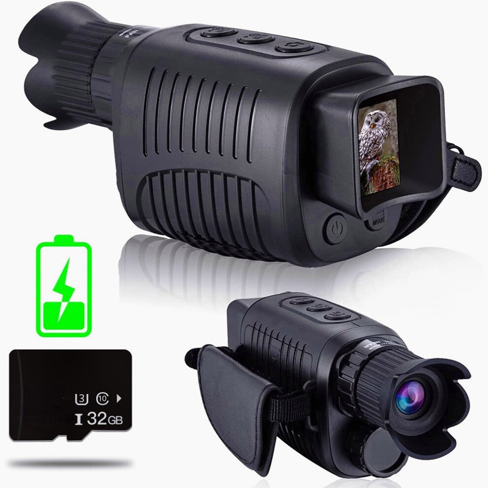 5X 1080P Hd Monocular Telescope Outdoor Day Night Dual Use 300M Black 8727971612699