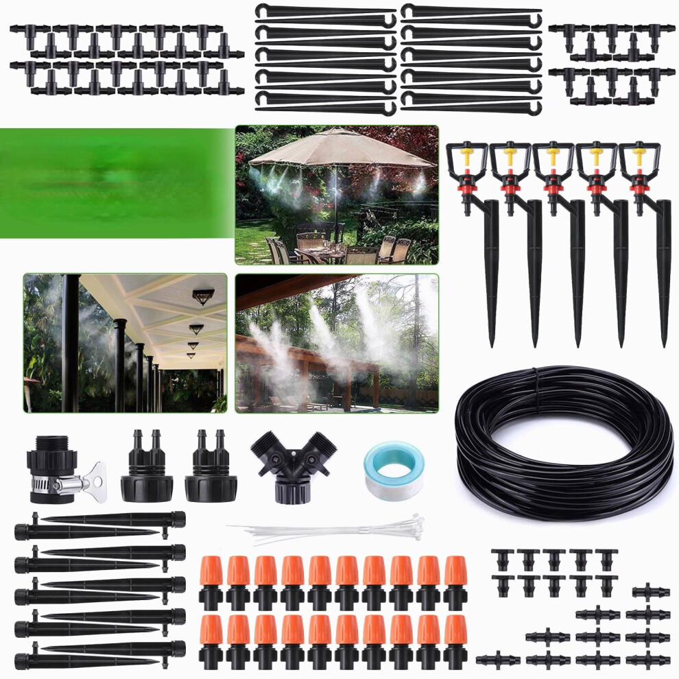 (US Plug) Automatic Sprinkler DIY Garden Watering Micro Drip Irrigation System Hose Kits