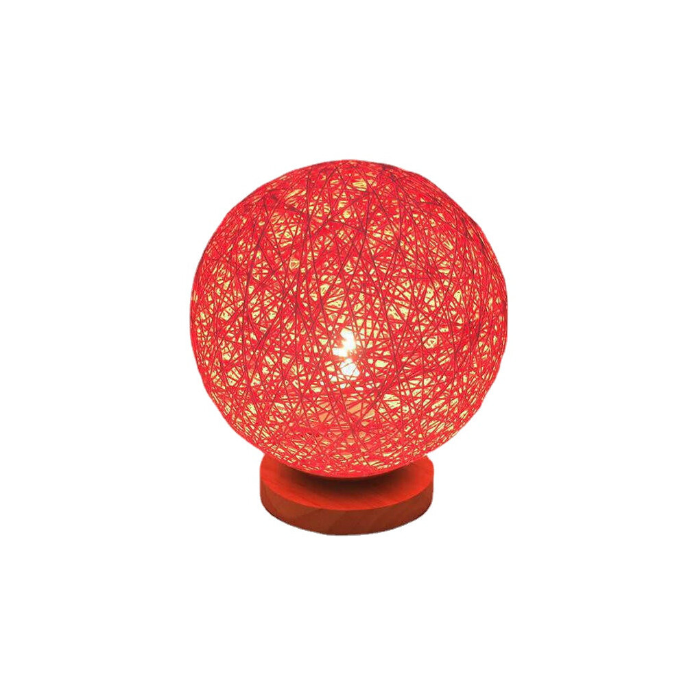 (Red) Ball Night Light Table Bedside Lamp Bedroom Home Decor Valentine Gift