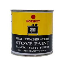 Stove Paint Matt Black Finish High Temp Hotspot 250ml
