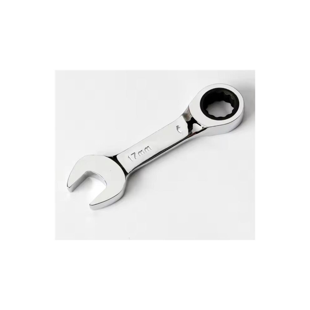 Laoa Stubby Ratchet Combination Spanner Wrench 17Mm, 72T Ratchet Crv Steel 6920246636310