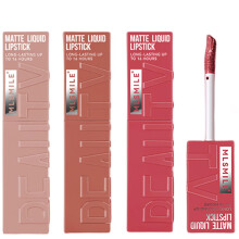 KTouler 3 Cores Matte Liquid Lipstick Conjunto de veludo liso Lip Lip Bloss Hidratante Hidratante Longo Longo Pigmentado Matte Stain With Gift Bo