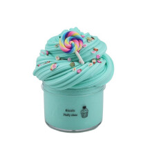 (Grün) Slime Kit Cloud Stitch Peachybbies Rainbow Lemon Fluffy Slime Spielzeug zum Stressabbau