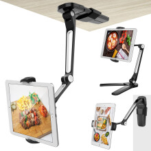 AboveTEK iPad-Wandhalterung, 3-in-1, Highflex 360, für unter den Schrank, für die Küche, Tablet-Decke, Untertischhalterung, Küchen-iPad-Ständer,