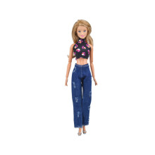 (#3DeepBlue, Einheitsgröße) T-Shirt-Blusen- und Jeans-Outfits für 11