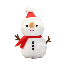 (Schneemann, 23 cm) Weihnachts-Plüsch-Weihnachtsmann, Elch, Schneemann, Stoffpuppe, Weihnachtsspielzeug,