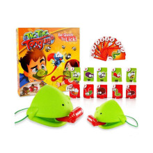 (Grün) Tic Tac Zungenspiel Chamäleonspiel Lizard Spit Tongue Toy Party Familienspiel