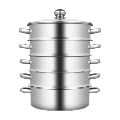 26cm 5-Layer Stainless Steel Steamer Suitable For Kitchen/Restaurant