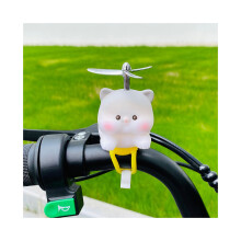 (Katze) Happy Bunny Cartoon Gel Puppe Elektroroller Miniaturfigur Fahrrad Ornament Perfekte Geschenkidee