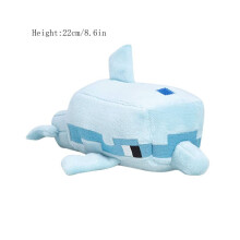 (Delfin, 22 cm) Minecraft Plüschtier Creeper Enderman Pig Pixel Doll