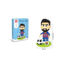 (Messi) Fußball-Fußball-Spieler-Stern, Mini-Baustein, DIY-Stein, Kinder-Puzzle, Geschenk-Spielzeug