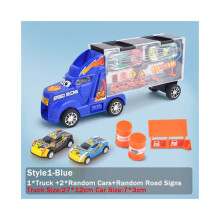 (Style1-Blau) Carrier Mini Cars Spielset Transport Truck Kinderspielzeug