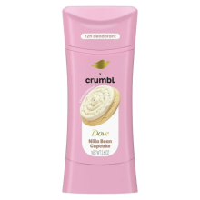Dove Crumbl Deodorant Stick Crumbl Nilla Bean Cupcake Aluminum Free, 2.6 oz
