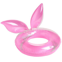 (Rosa, Nr. 90 (55–80 kg)) Ring für Kinder, Schwimmen, Cartoon-Pailletten, Hasenohren, PVC, verdickt,