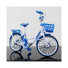 (Stadtblau) Legierung Simulation Fahrradmodell Ornamente Mini Fahrrad Spielzeug Modell Sammlung Geschenke
