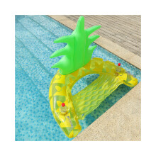 Aufblasbare Ananas aus PVC für Erwachsene mit faltbarer schwimmender Reihe aus Mesh-Liegestuhl