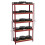 (Red, 4 Bay) 5 Tier Storage Shelves Large Adjustable Units 9