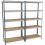 (Galvanised, 2 Bay) 5 Tier Storage Shelves Large Adjustable Units 10