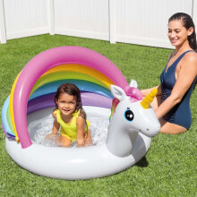 Intex Unicorn aufblasbarer Babypool, Garten, Terrasse, Kinder, Planschbecken, Wasser, Schwimmspielcenter