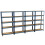 (Blue, 4 Bay) 5 Tier Storage Shelves Large Adjustable Units 10