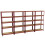 (Red, 4 Bay) 5 Tier Storage Shelves Large Adjustable Units 10