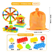 (440 Stück) DIY-Bausteine aus Kunststoff für Kinder, zusammenbauen, frühe Bildung, ineinandergreifend