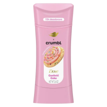 Dove Crumbl Deodorant Stick Crumbl Confetti Cake Aluminum Free, 2.6 oz
