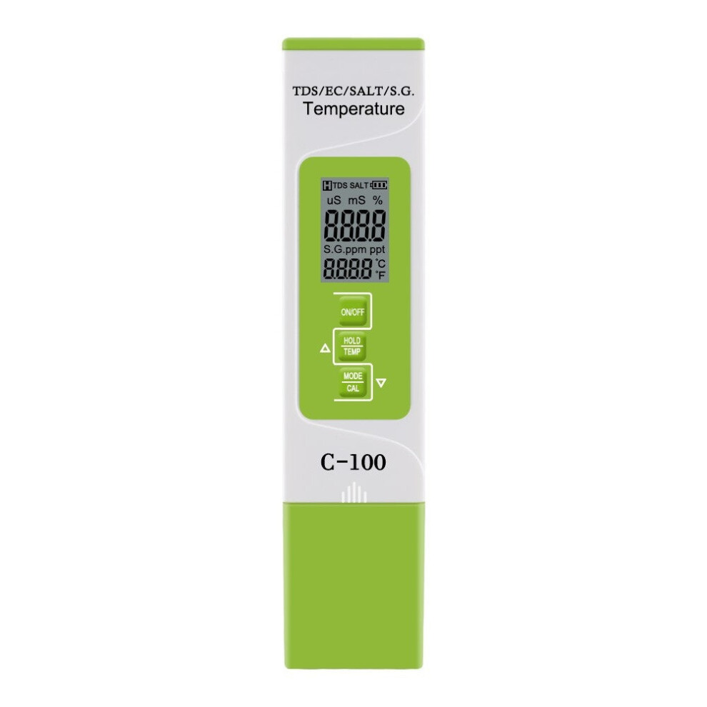 5 in 1 Temperature Meter Digital Water Quality Monitor Tester for Pools Drinking Aquariums