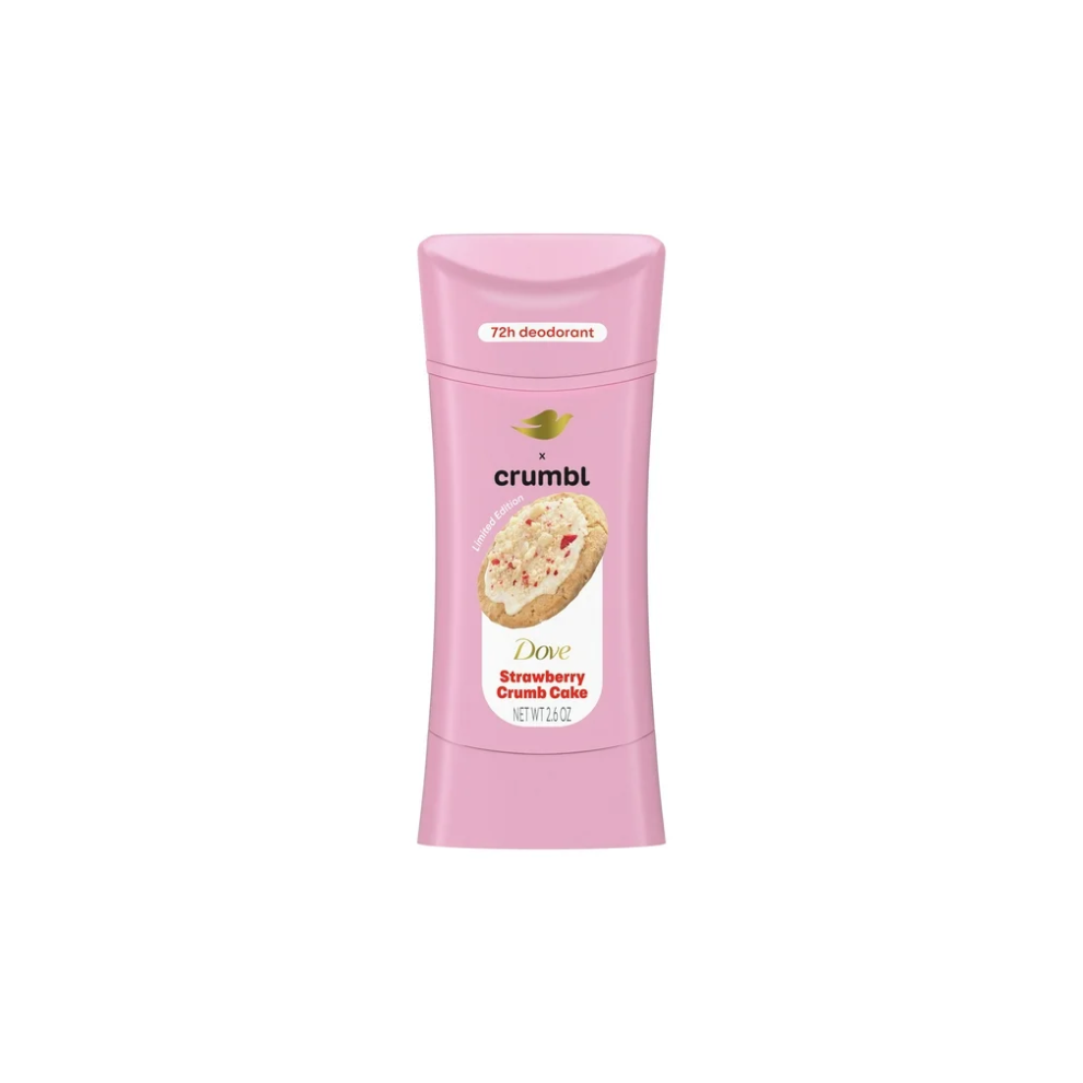 Dove Crumbl Deodorant Stick Crumbl Strawberry Crumb Cake Aluminum Free, 2.6 oz