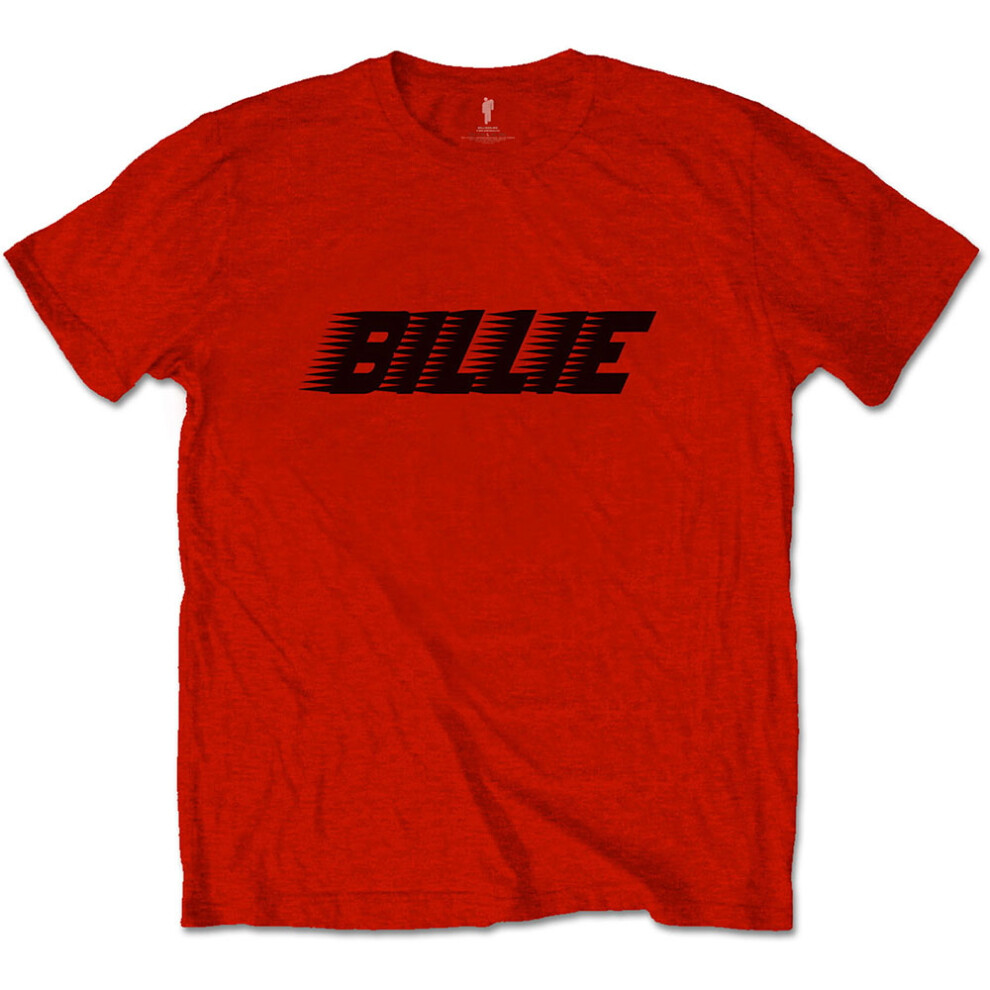 Billie Eilish 'Racer Logo & Blohsh 'Red T-Shirt (Small)