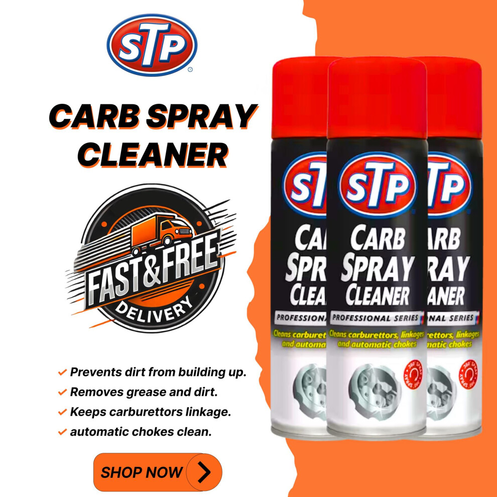 3 X Stp Carb Cleaner Spray Carburettor Intake Spray Cleaner Professional 500Ml 5060520804125