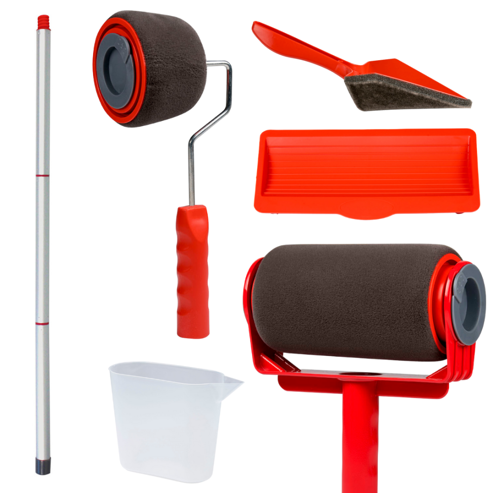 Paint Raicer - Paint Roller Brush Set Wall Painting Edger Handle Diy 644812061882