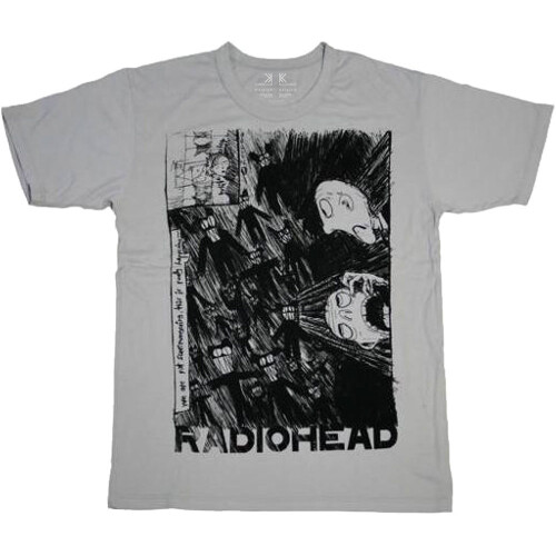 Radiohead 'Scribble' (Grey) T-Shirt (Medium)