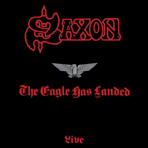 Saxon 'The Eagle Has Landed' LP Black Red Splatter Vinyl