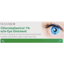 Chloramphenicol 1% Eye Ointment - 4g Bacterial Infection treatment *Brands Vary*